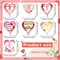 24PCS Mother's Day Balloons, Happy Mother's Day Foil Balloons 18inch Love You Mom Heart Shaped Foil Balloons for Birthday Party Decorations